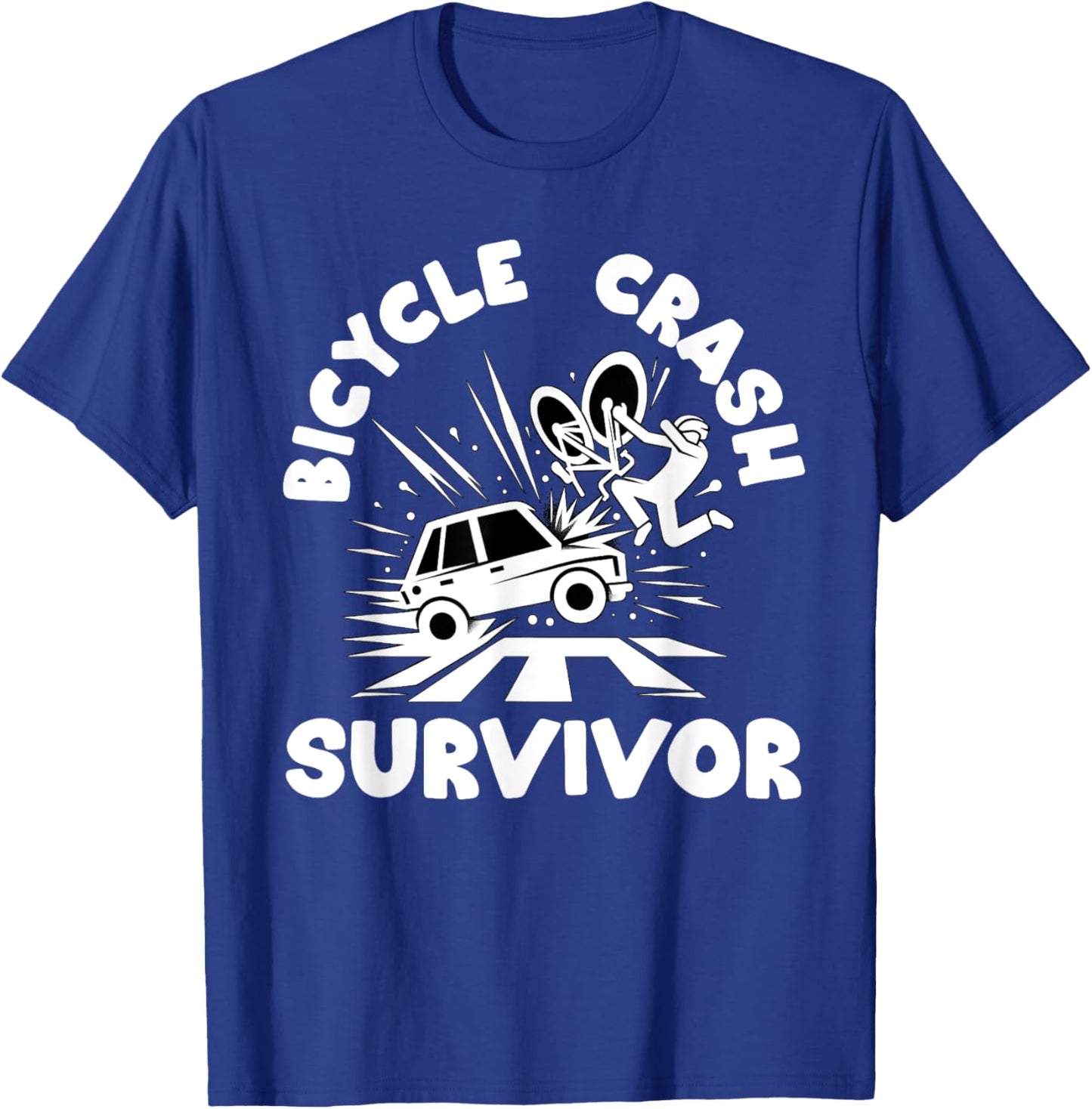 Bike Accident Get Well Bicycle Crash Survivor Recovery T-Shirt - T-Shirt | Royal