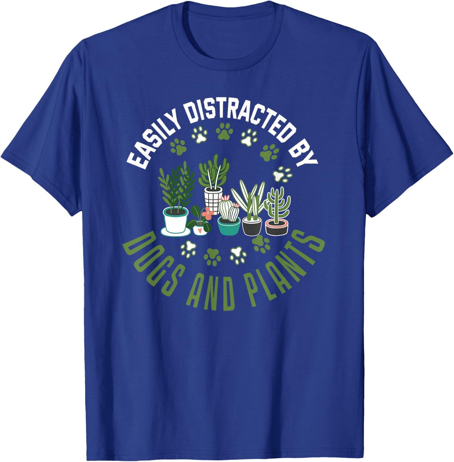 Plants and Dogs Funny Plant Lover Dog Lover Plant T-Shirt - T-Shirt | Royal