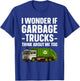 Funny Garbage Truck Art For Toddler Boys Trash Garbage Truck T-Shirt - T-Shirt | Royal