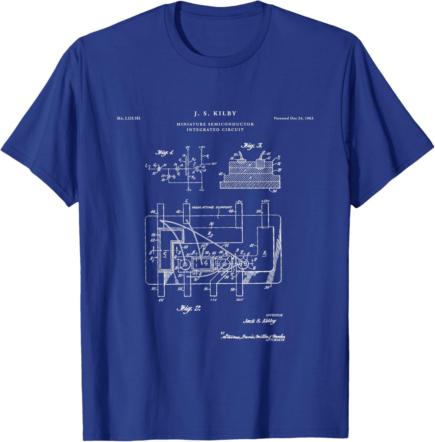 Integrated Circut Patent - geek T-Shirt - T-Shirt | Royal