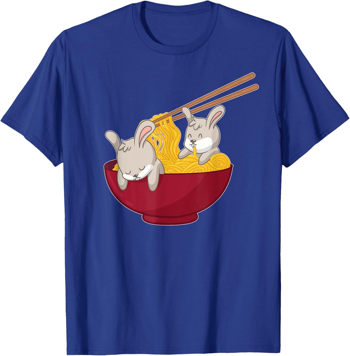 Kawaii Anime Japanese Ramen Noodles Bunny Rabbit Gift T-Shirt - T-Shirt | Royal