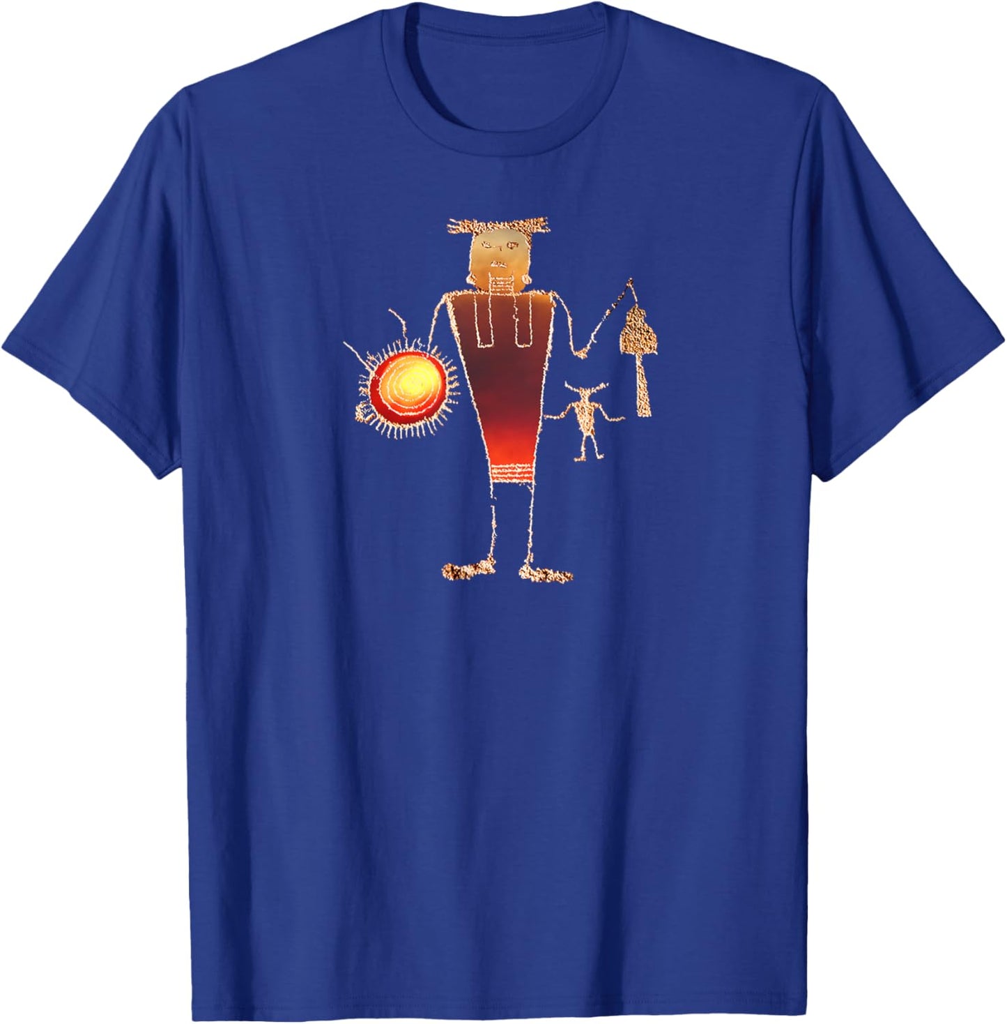 Sun Spiral Petroglyph. T-Shirt - T-Shirt | Royal
