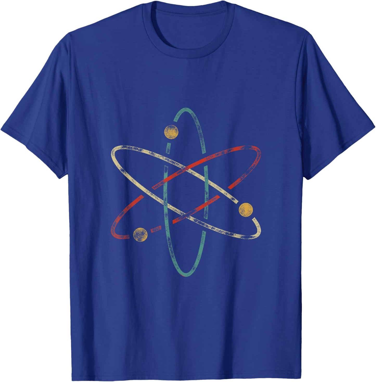 Chemistry & Periodic Table Quotes Retro Atom Chemistry - -Adults/Kids - Black - Short Sleeve - Small - - Classic Fit - Polyester 100% T-Shirt - T-Shirt | Royal