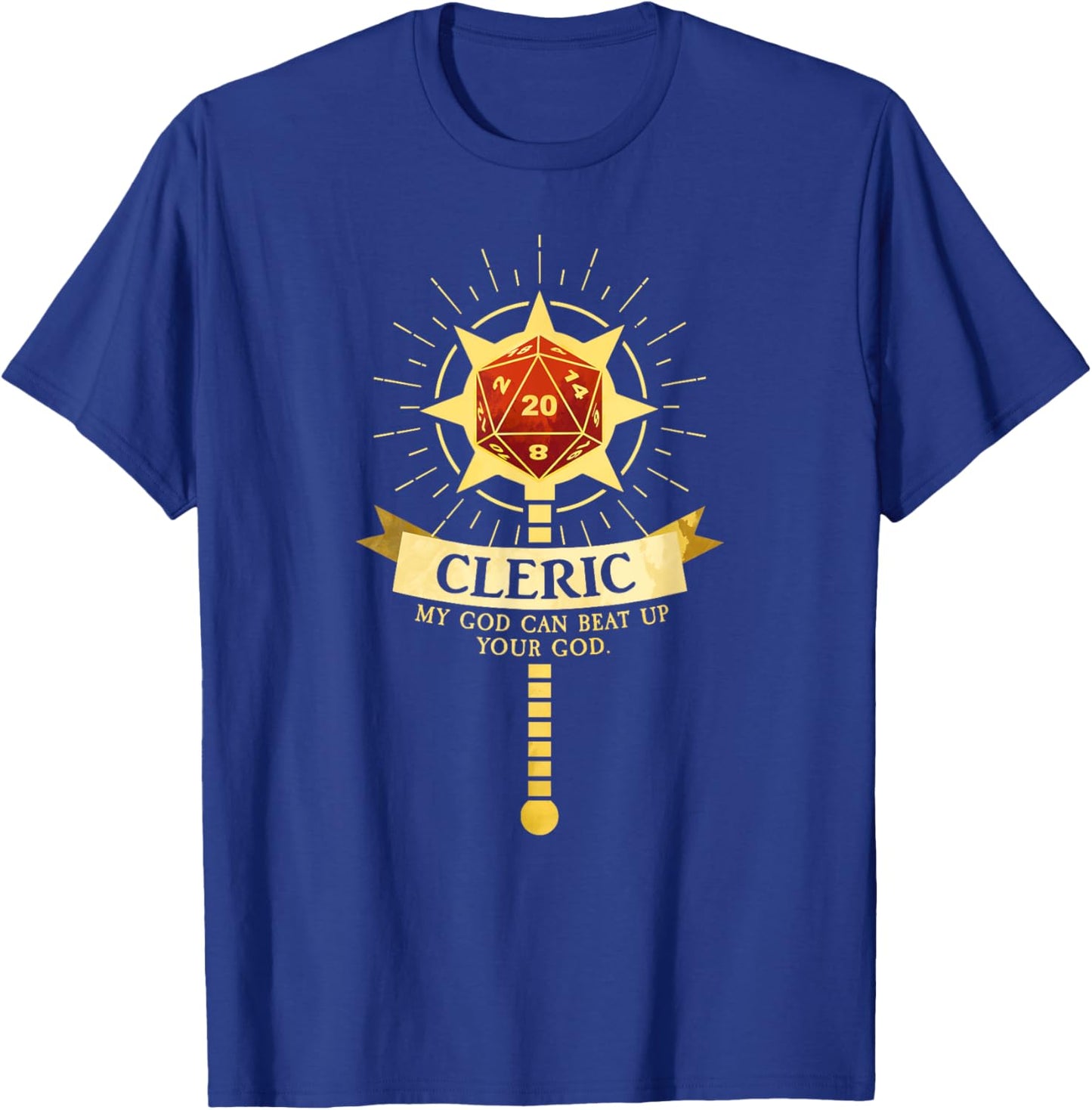 Cleric Class RPG Roleplaying Gamer T-Shirt - T-Shirt | Royal