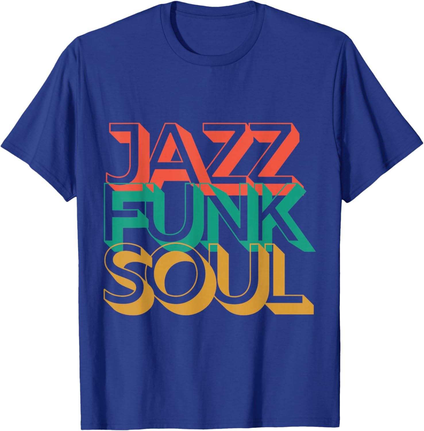 Jazz Funk & Soul - Afro Retro Vintage Music T-Shirt - T-Shirt | Royal