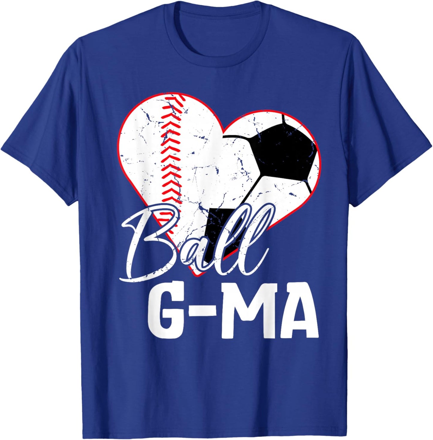 Proud Ball G-Ma Biggest Fan Soccer Baseball Family Player T-Shirt - T-Shirt | Royal