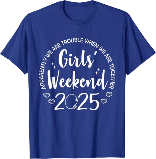 Girls Trip 2025 Matching Vacation Travel Girls Weekend 2025 T-Shirt - T-Shirt | Royal