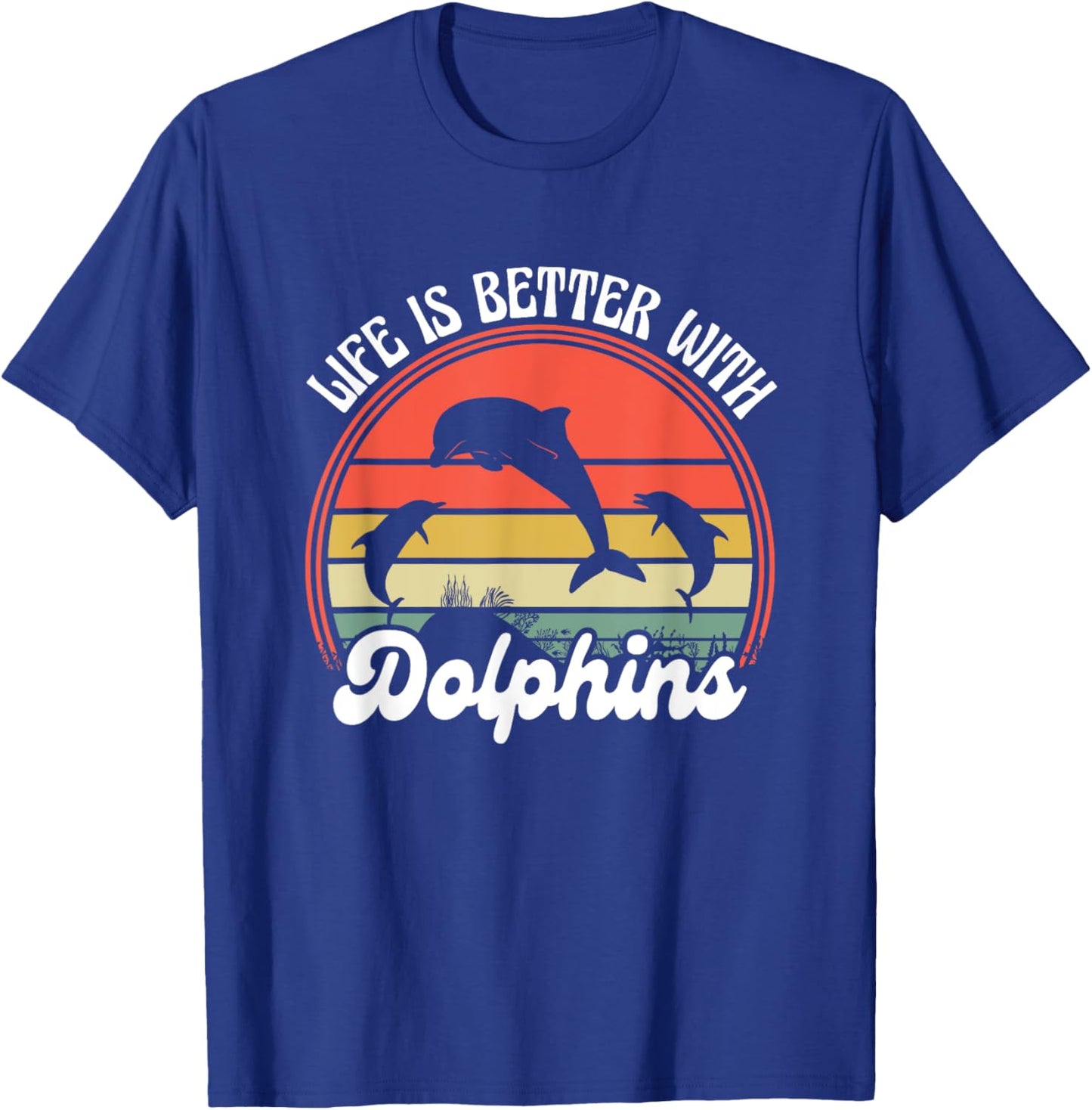 Dolphin Lover Cute Sea Ocean Animals Funny Dolphin Trainer T-Shirt - T-Shirt | Royal