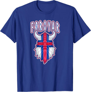 Faroe Islands Faroese Flag Føroyar Viking Gifts Scandinavia T-Shirt - T-Shirt | Royal