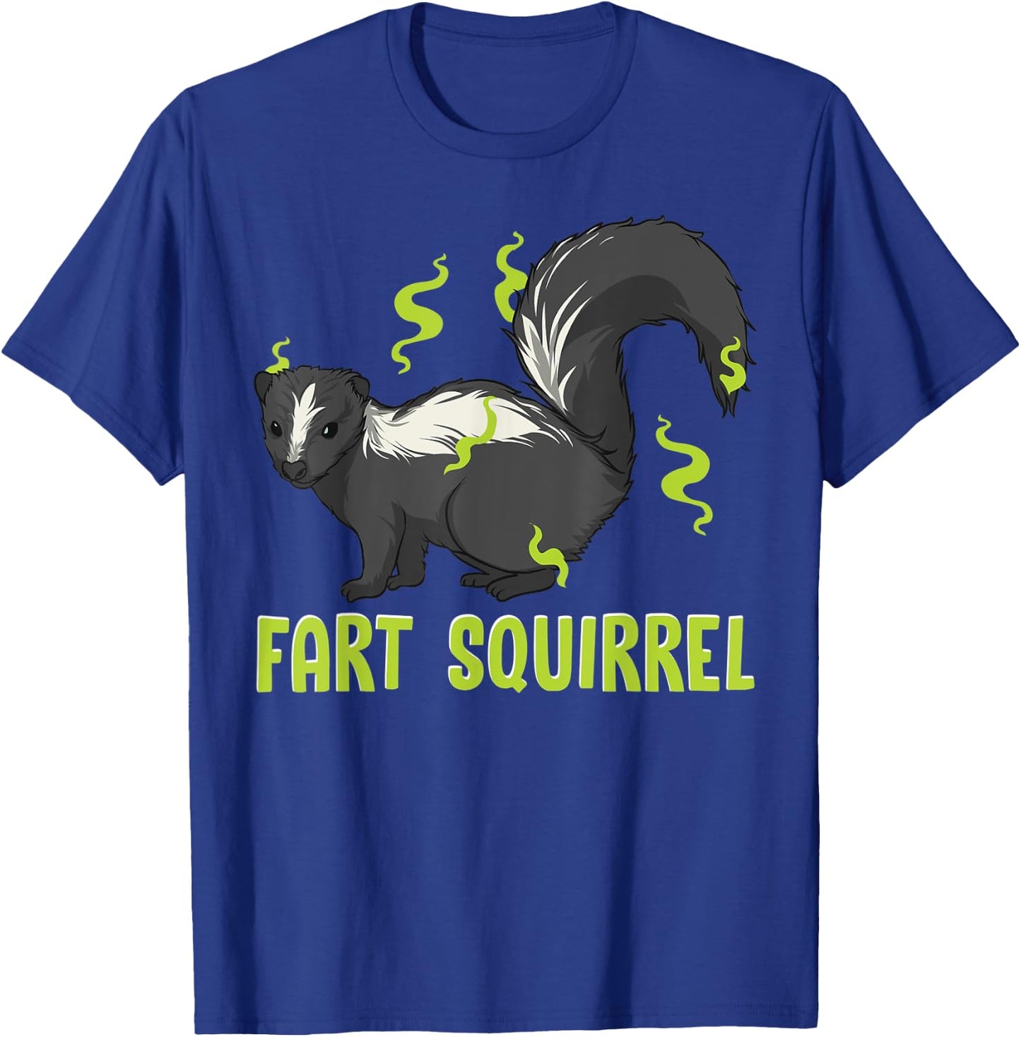 Funny Animal Shirts For Kids Adults FART SQUIRREL T-Shirt - T-Shirt | Royal
