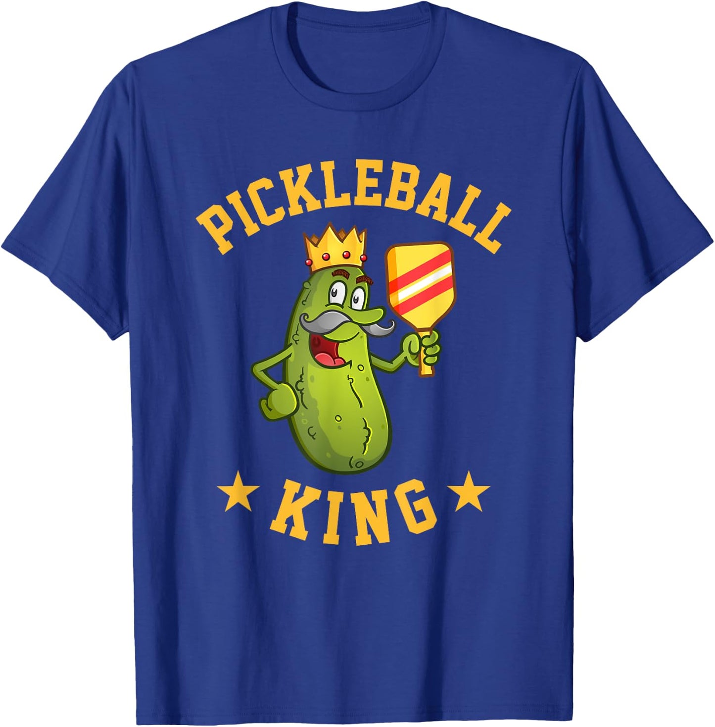 Funny Pickleball King Gift Dad or Grandpa T-Shirt - T-Shirt | Royal