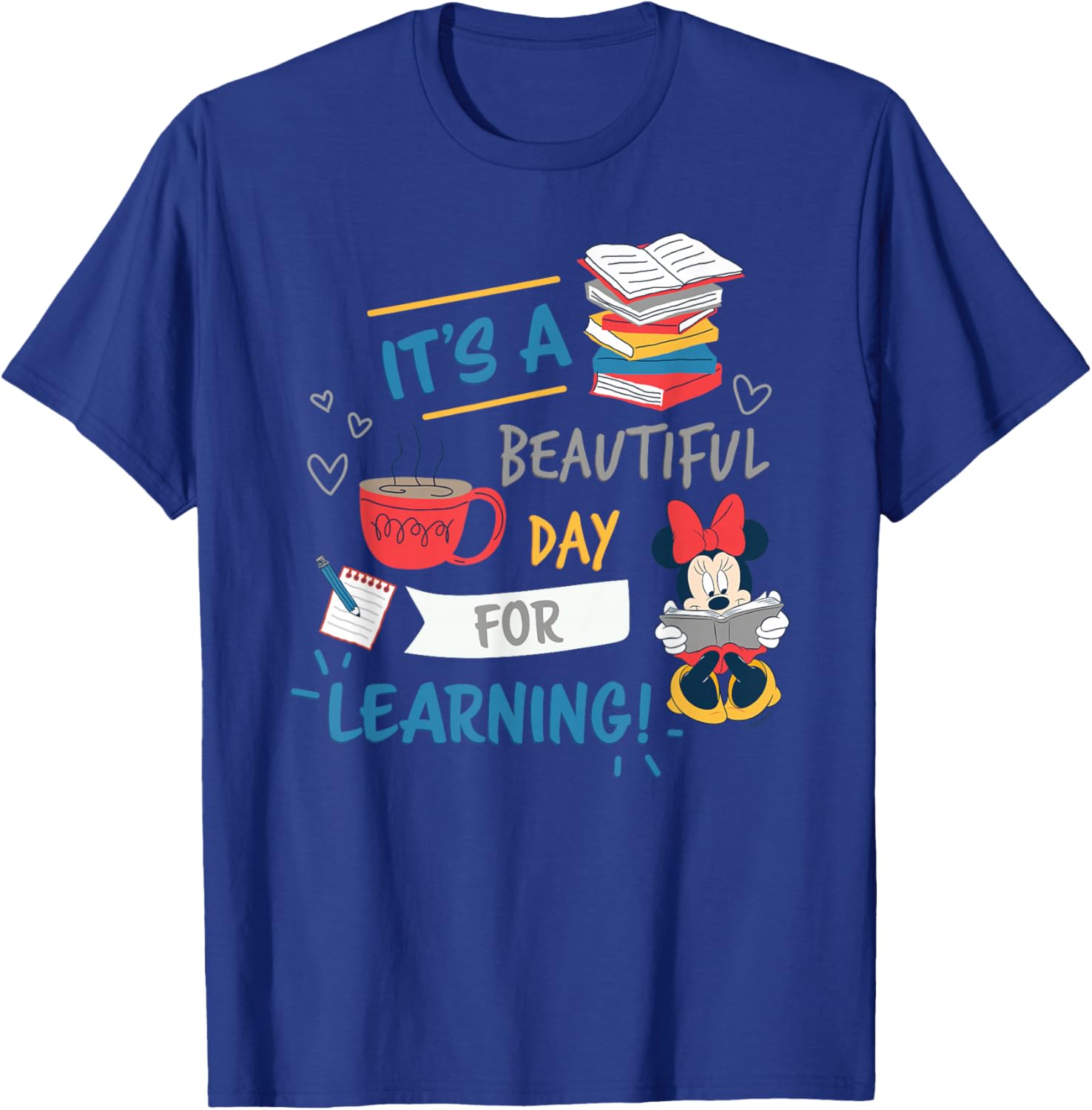 Disney Minnie Mouse Beautiful Day for Learning Teacher's Day T-Shirt - T-Shirt | Royal