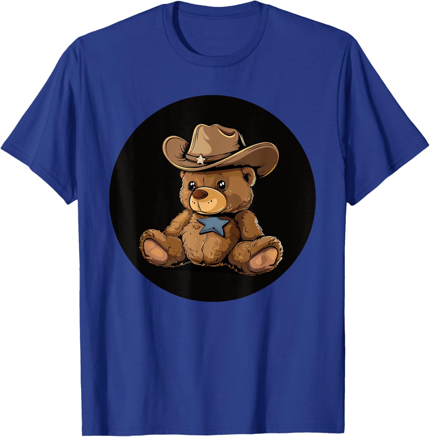 Funny Cowboy Teddy Bear with Sheriff's Star Costume T-Shirt - T-Shirt | Royal
