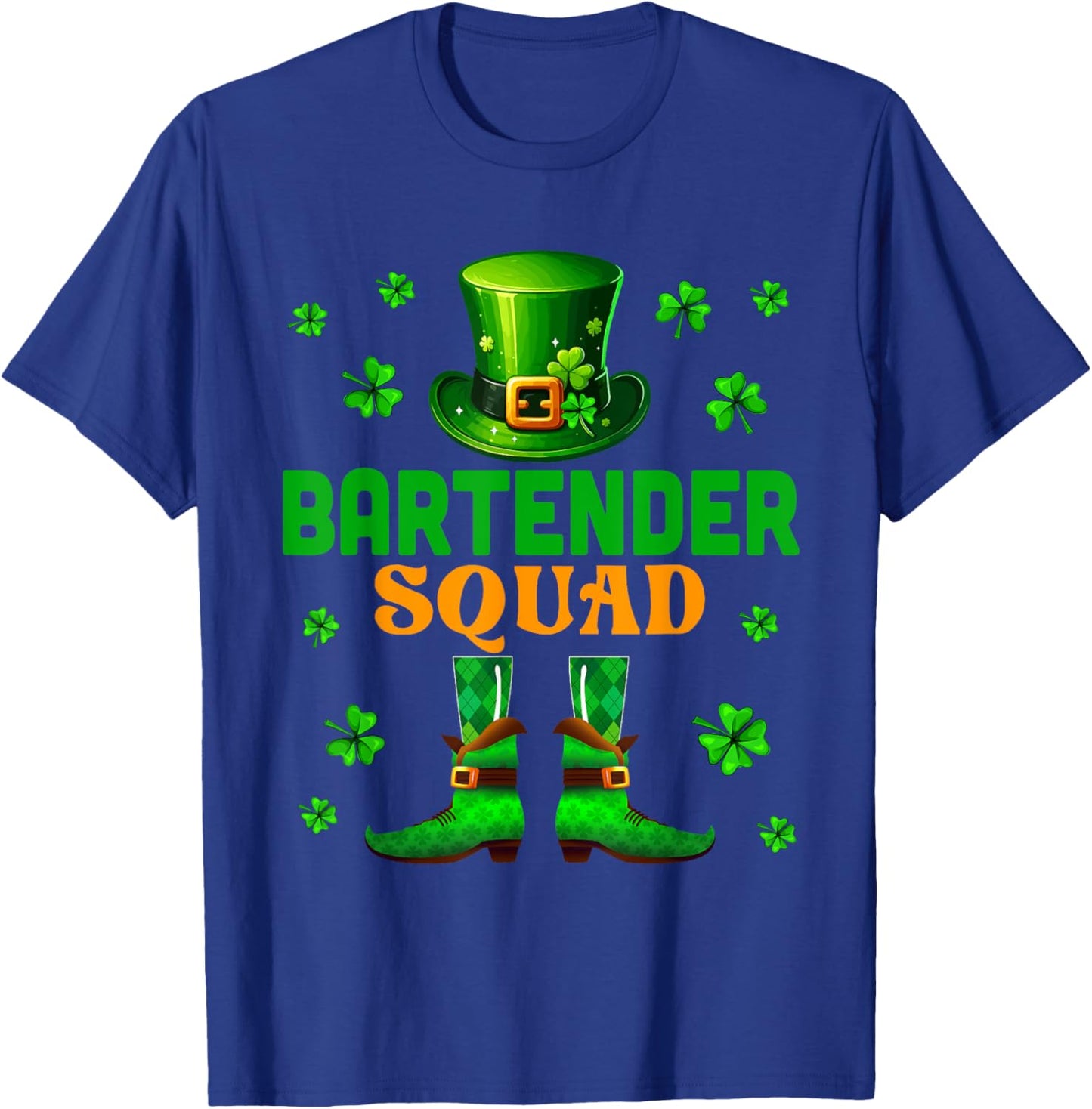 Bartender Squad St. Patrick's Day Costume Clovers Job Team T-Shirt - T-Shirt | Royal