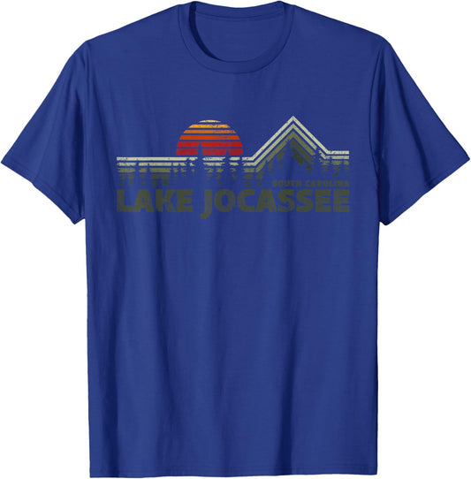 Lake Jocassee Retro Nature T-Shirt - T-Shirt | Royal