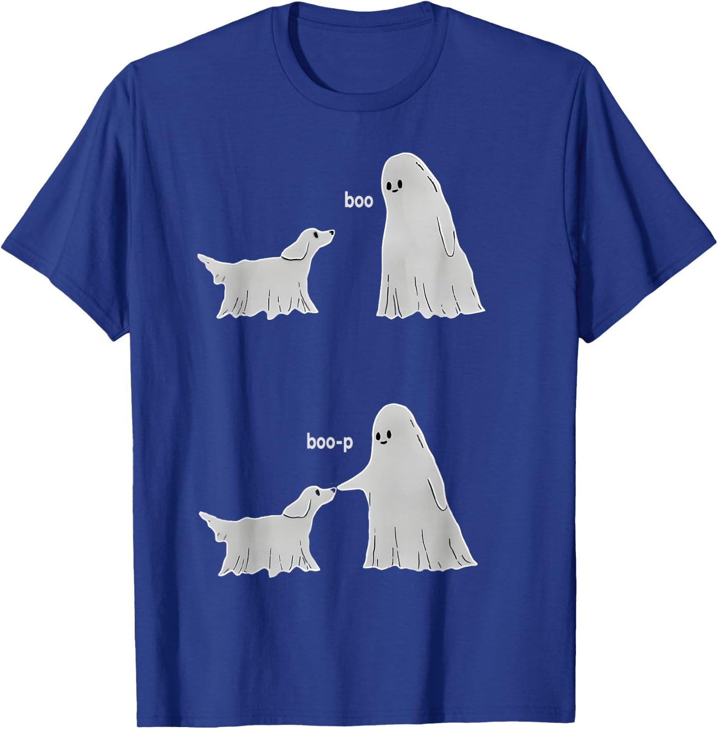 Boo Boop Ghost Pet Dog Halloween Cute Ghost Dog Lover Funny T-Shirt - T-Shirt | Royal