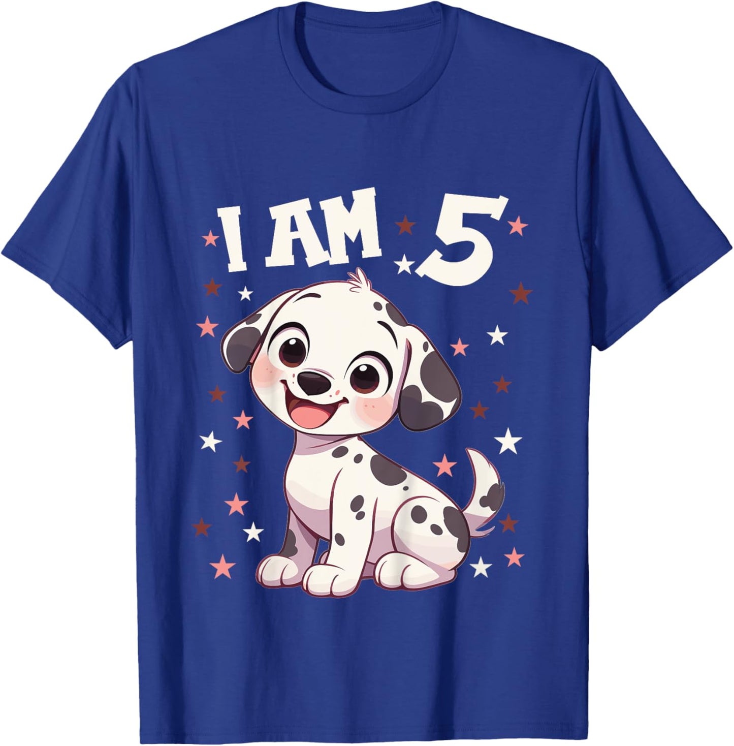 Kids 5 Years old 5th birthday Dalmatian Dogs Dalmatian Dog T-Shirt - T-Shirt | Royal