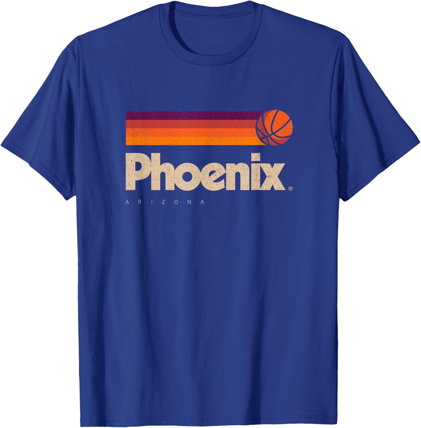 Phoenix Basketball B-Ball City Arizona Retro Phoenix T-Shirt - T-Shirt | Royal