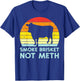 Grill Brisket Beef Sunset Retro Bbq Barbecue Grill Women Men T-Shirt - T-Shirt | Royal