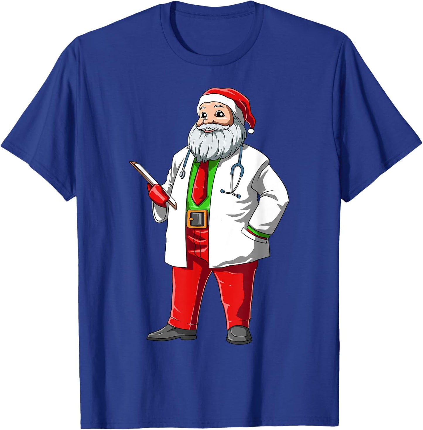 Nurse Christmas Santa Doctor Christmas Medical Santa Nursing T-Shirt - T-Shirt | Royal