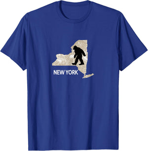 Funny Bigfoot I Believe Loves New York NY Sasquatch T-Shirt - T-Shirt | Royal