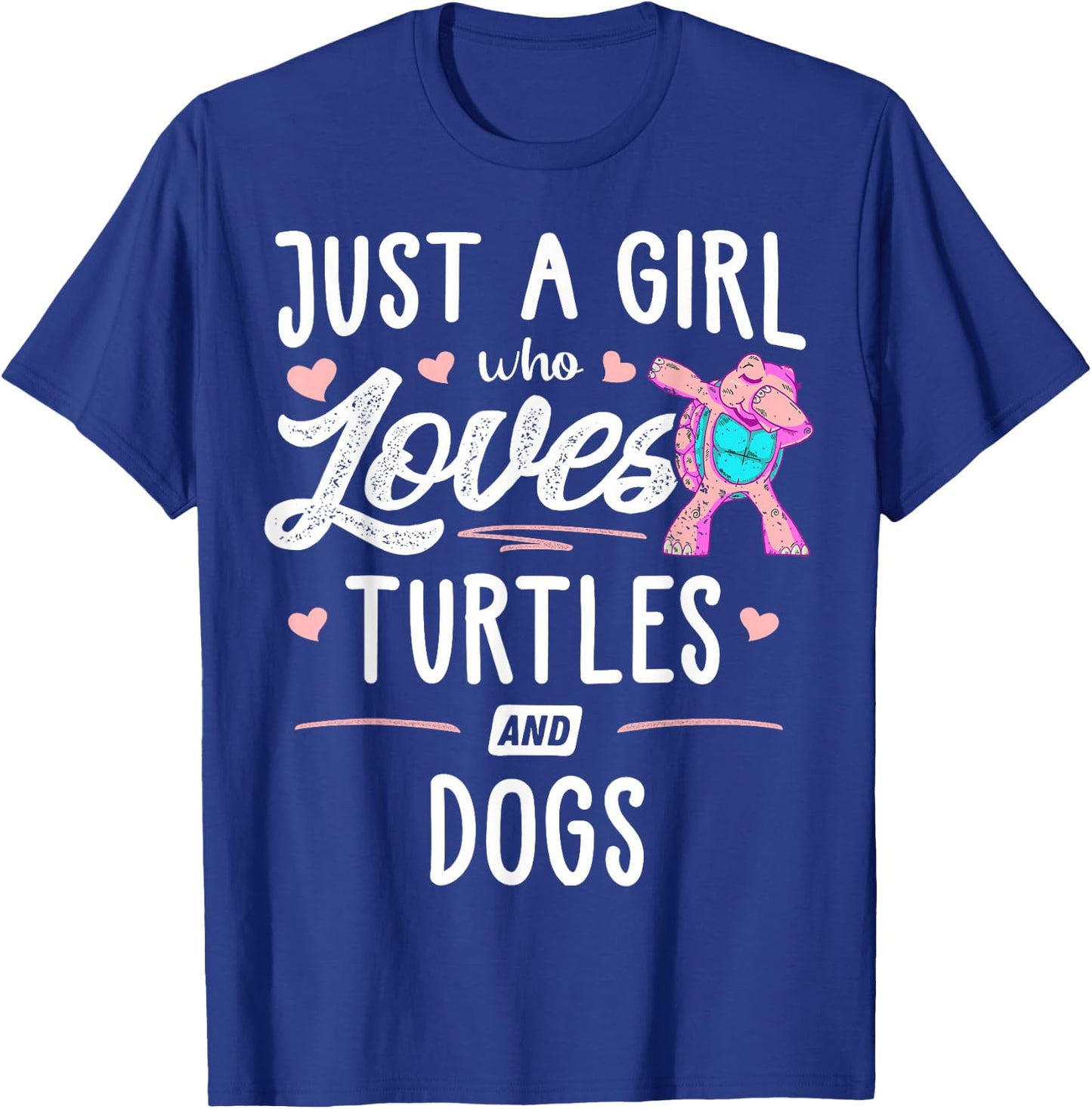 Just A Girl Who Loves Turtles And Dogs Gift Women T-Shirt - T-Shirt | Royal