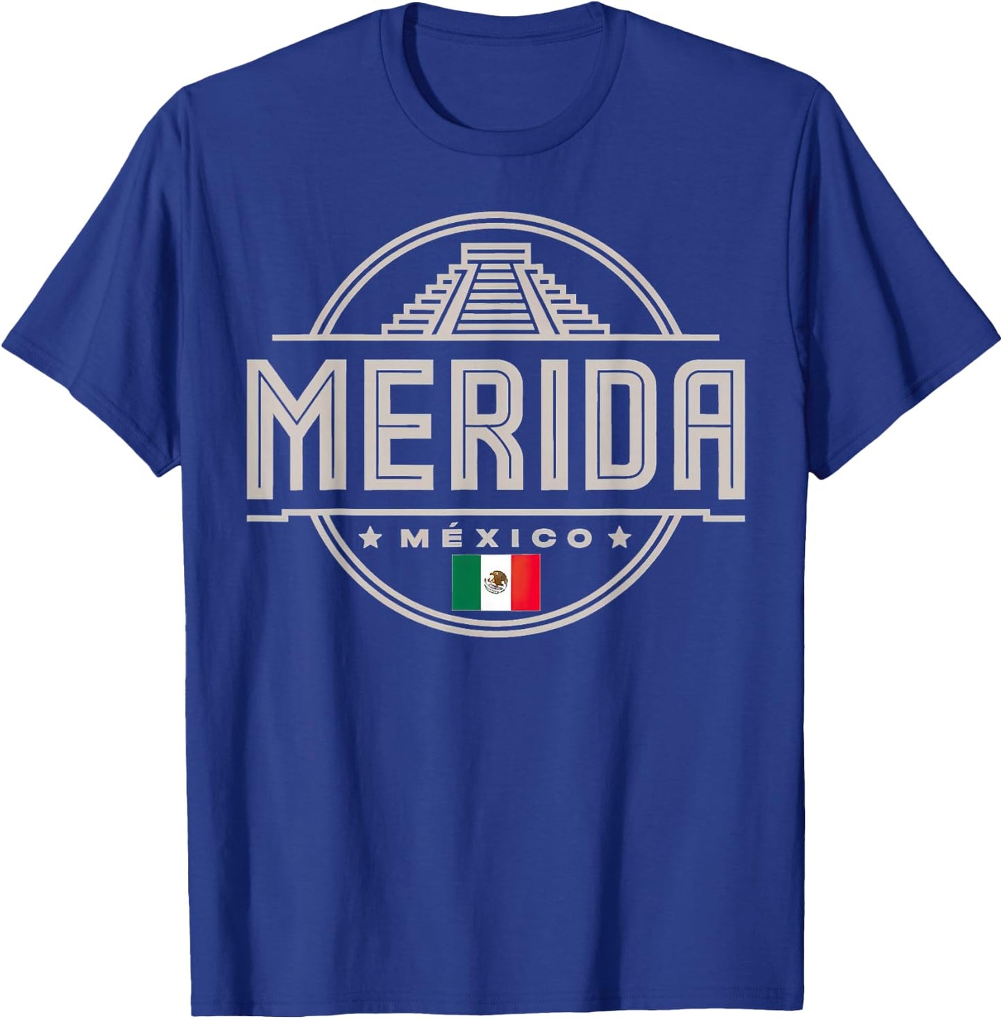 Merida Mexico Flag City Mexico Adventure T-Shirt - T-Shirt | Royal
