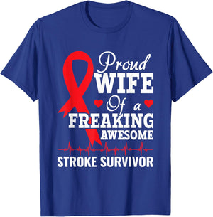Proud Woman Stroke Survivor - Recovery T-Shirt - T-Shirt | Royal