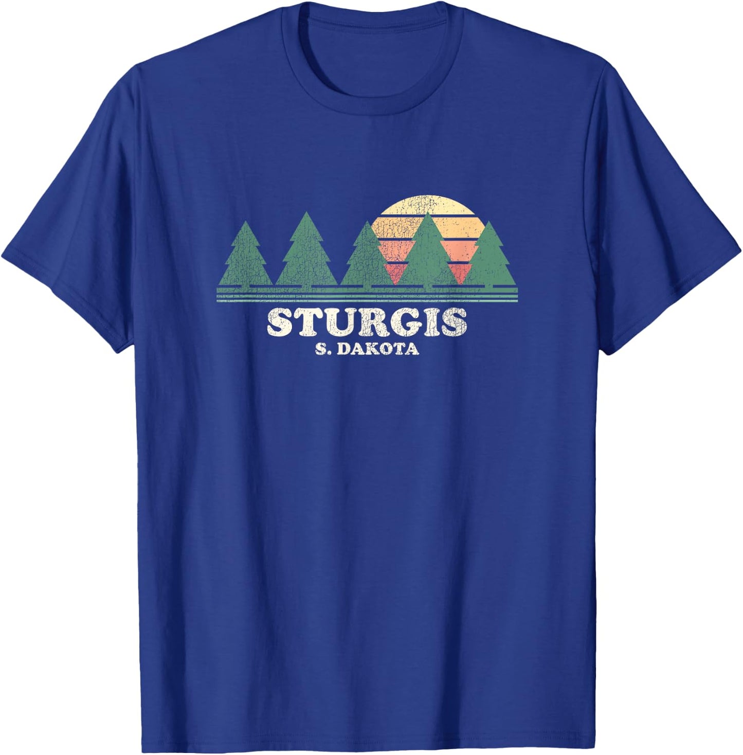 Sturgis SD Vintage Throwback Retro 70s Design T-Shirt - T-Shirt | Royal