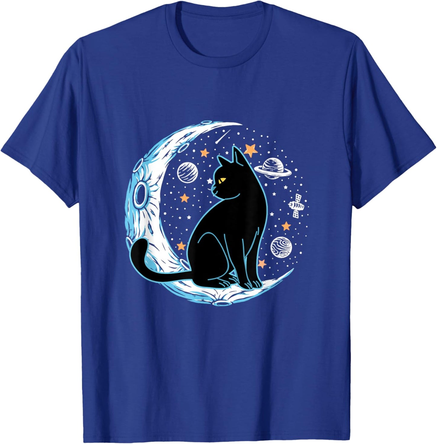 Black Cat Crescent Sailor-Moon Phases Astrology Pet Lover T-Shirt - T-Shirt | Royal