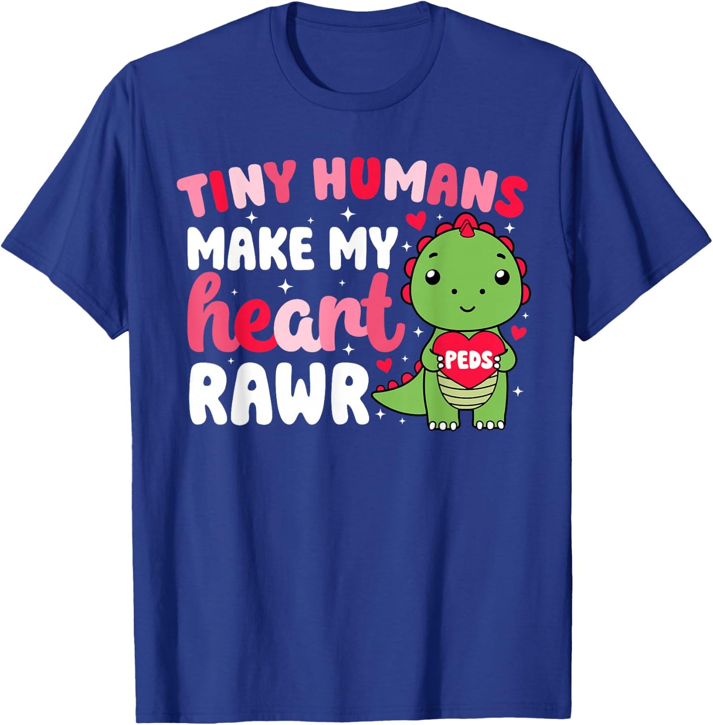 Peds Nurse Valentine Pediatric Nurse Valentines Day T-Shirt - T-Shirt | Royal