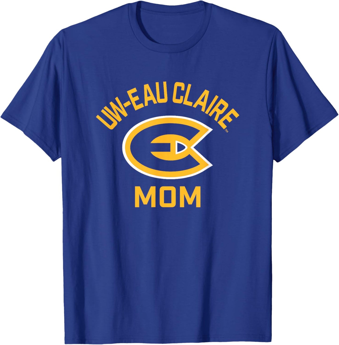 University of Wisconsin-Eau Claire Blugolds Arched Mom T-Shirt - T-Shirt | Royal
