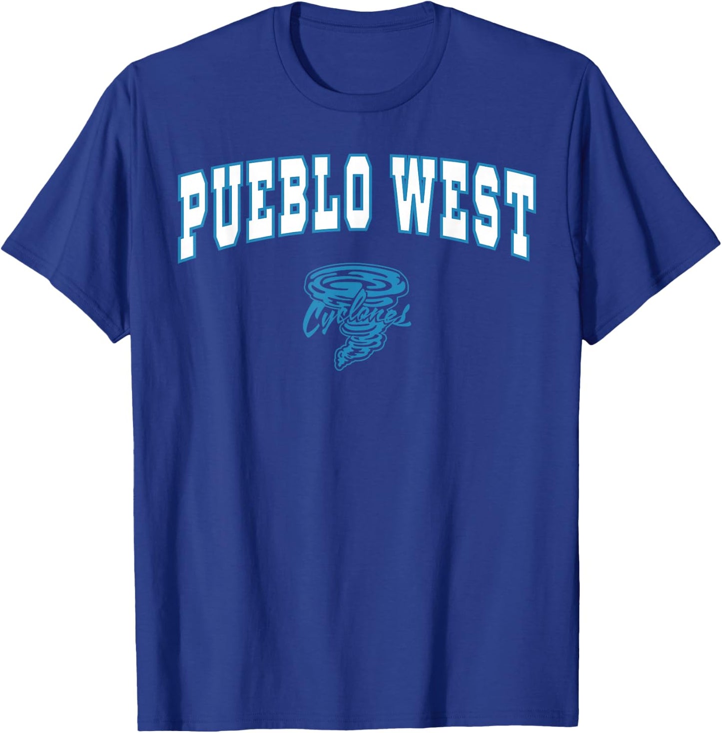 Pueblo West High School Cyclones C2 T-Shirt - T-Shirt | Royal