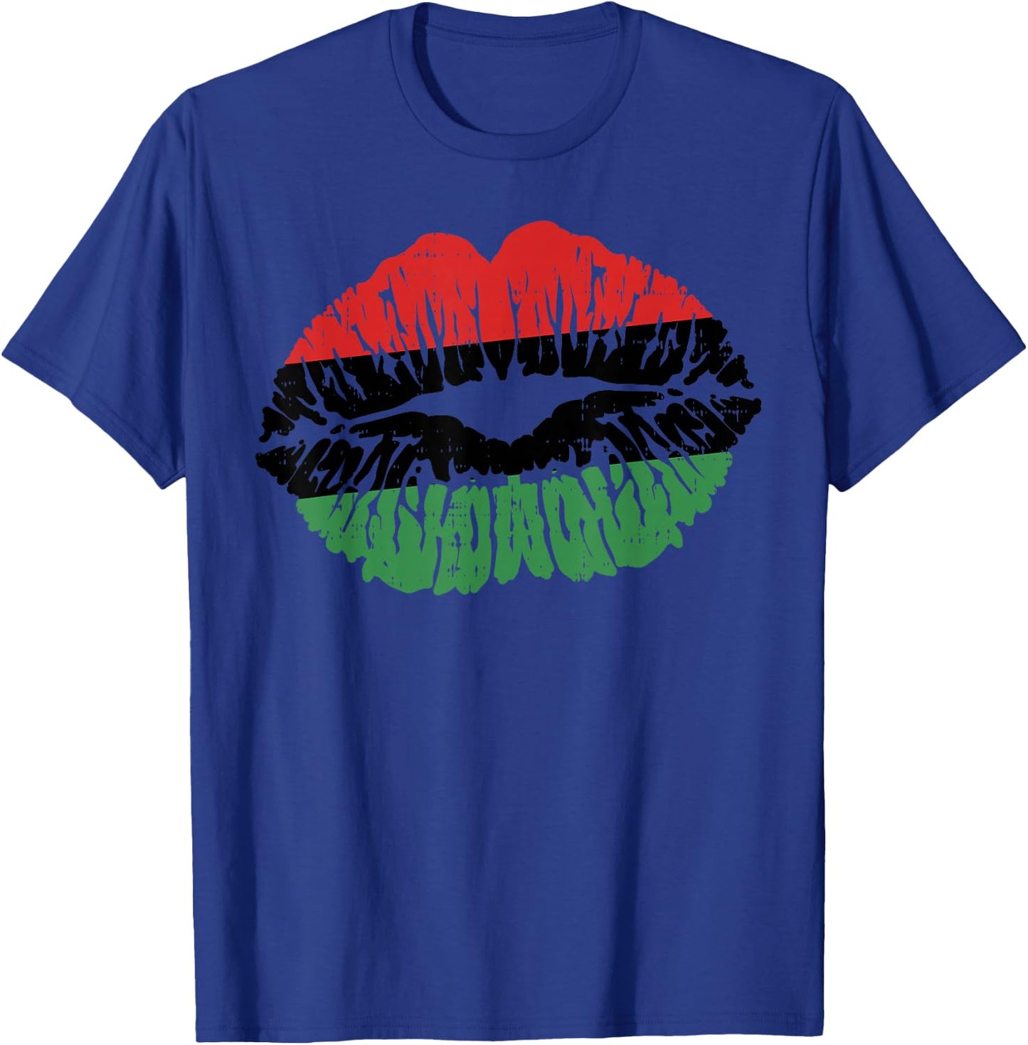 African Lips Flag Melanin Black History Month Pride Women T-Shirt - T-Shirt | Royal