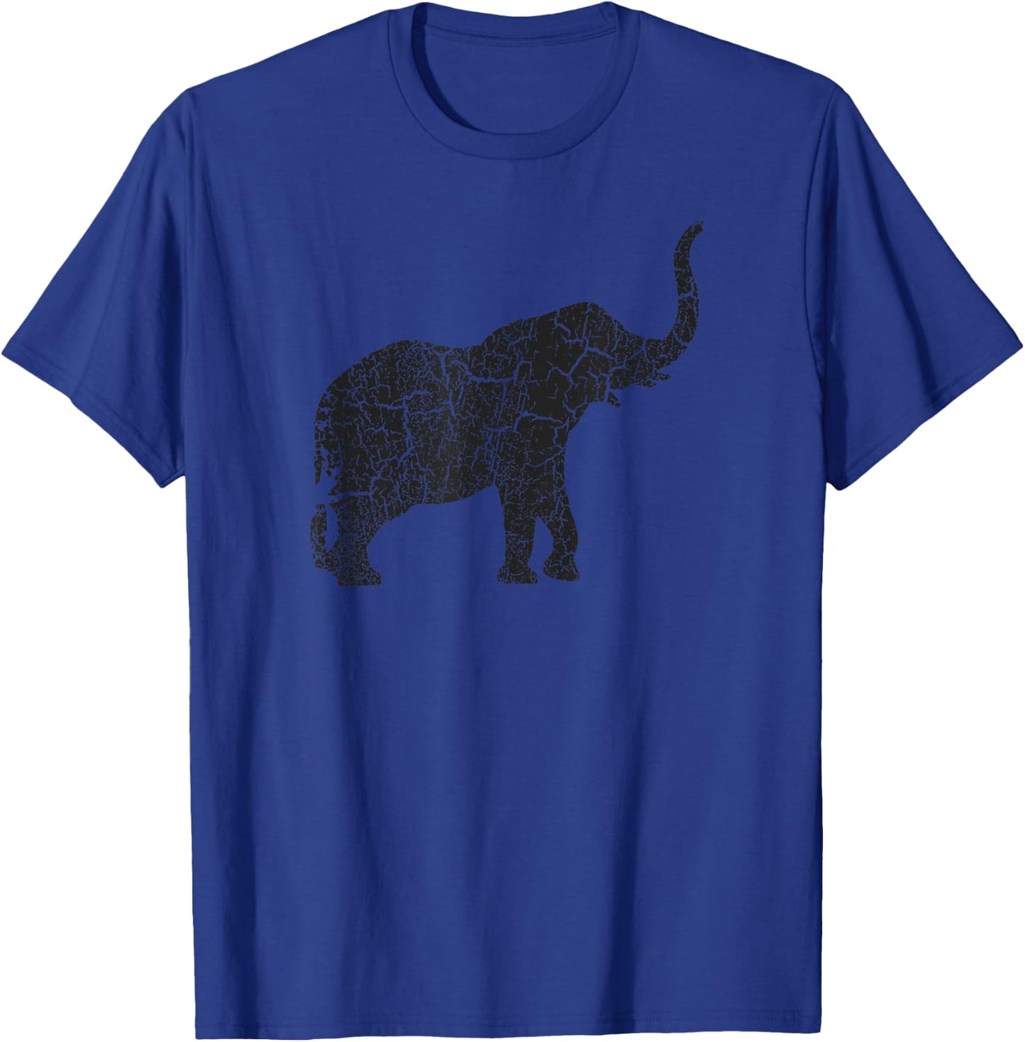 Elephant Distressed Print - Vintage Elephant T-Shirt - T-Shirt | Royal