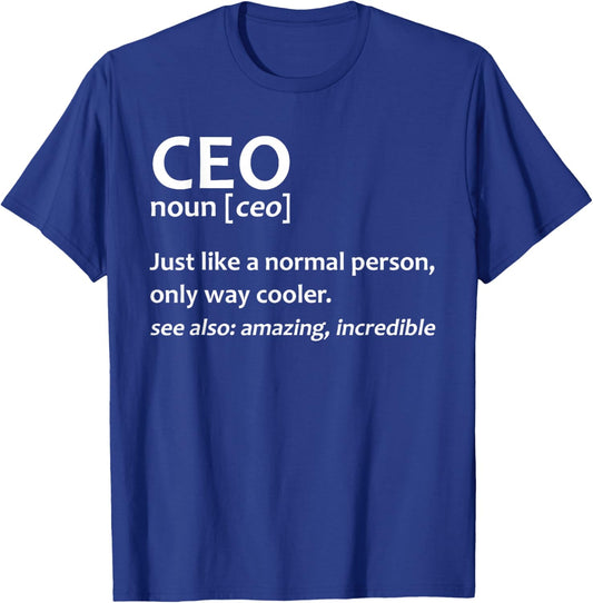 Funny CEO Art Women Entrepreneur Business Owner CEO T-Shirt - T-Shirt | Royal