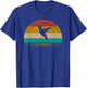 Hummingbird Retro Vintage 70s Distressed Men Women T-Shirt - T-Shirt | Royal