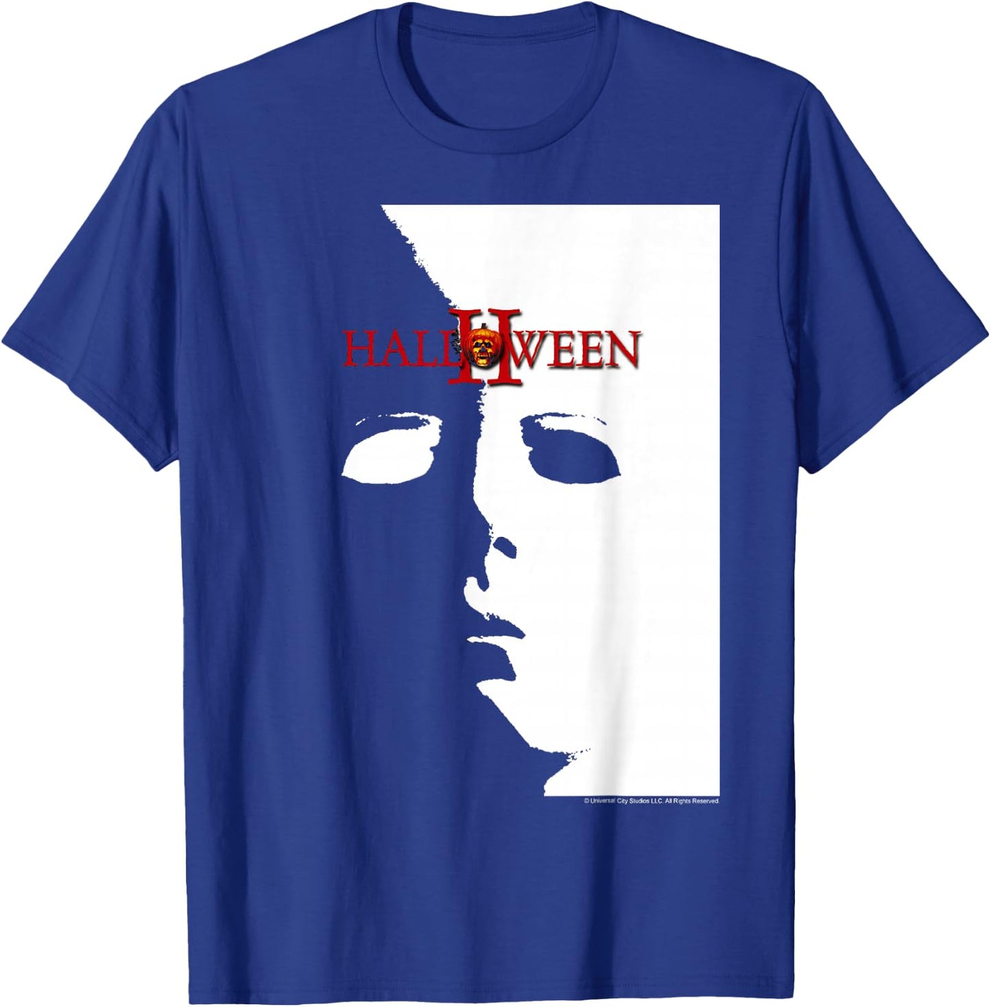Halloween 2 Michael Myers Mask Poster T-Shirt - T-Shirt | Royal