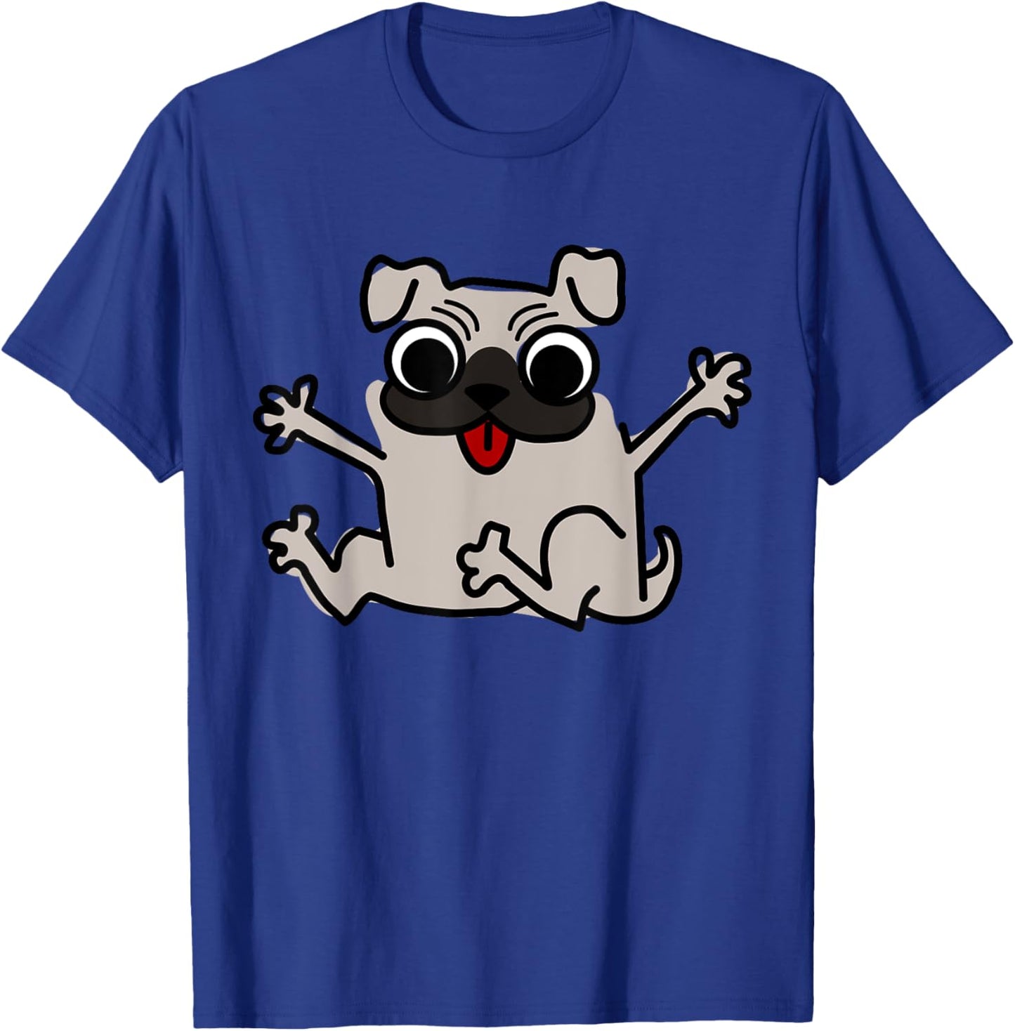 Pug Dog Cute Logo T-Shirt - T-Shirt | Royal