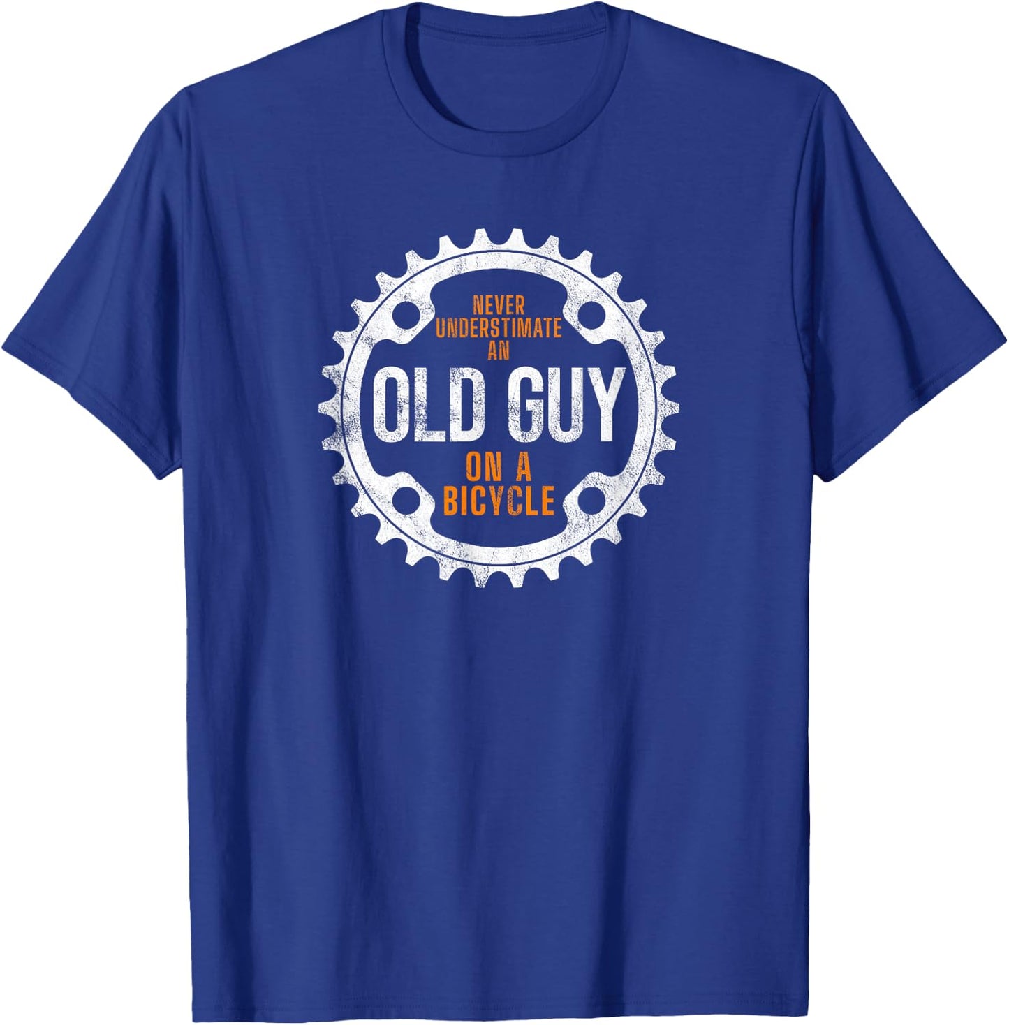 Cycling - Never Underestimate An Old Guy On A Bicycle T-Shirt - T-Shirt | Royal