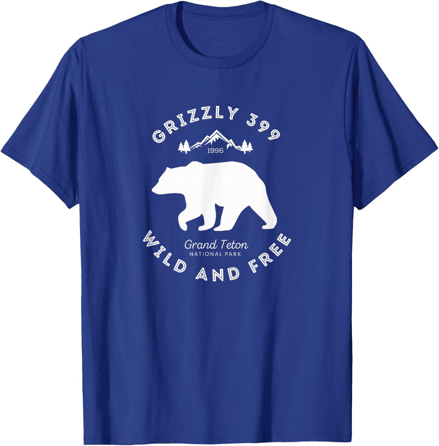 Grizzly 399 Wild & Free Grand Teton National Park T-Shirt - T-Shirt | Royal