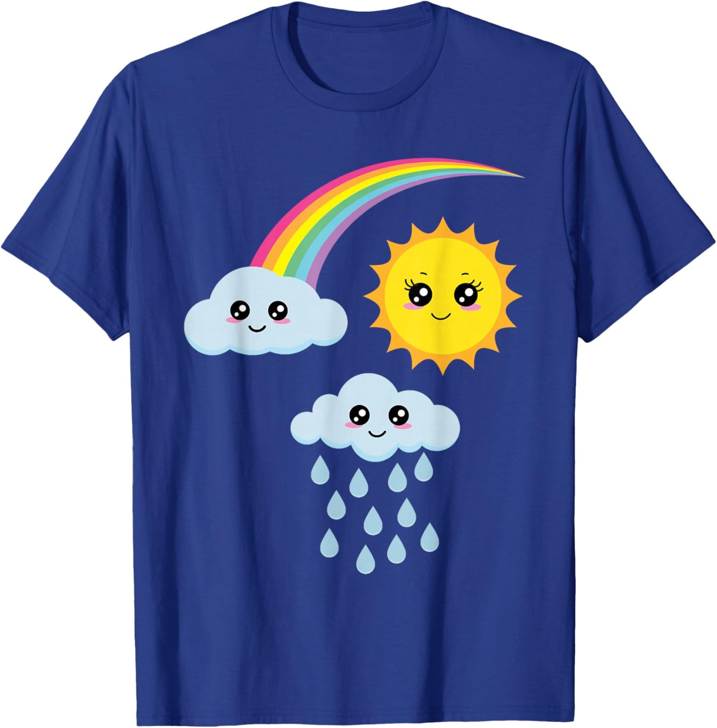 Kawaii Sonne Wolke Regenbogen T-Shirt - T-Shirt | Royal