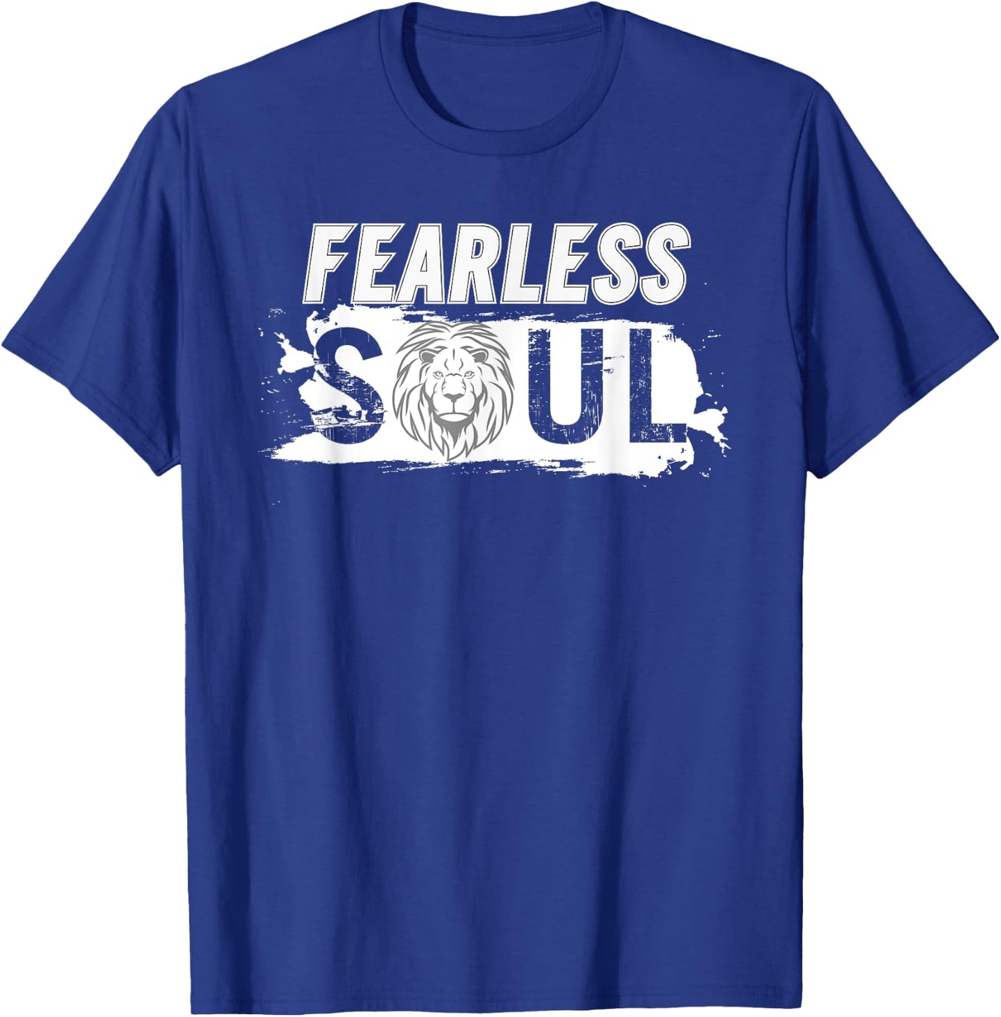Fearless soul lion Funny Design motivation fun fearless lion T-Shirt - T-Shirt | Royal