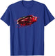 Supercar Exotic Sports Car Concept Car Poster Style Graphic T-Shirt - T-Shirt | Royal
