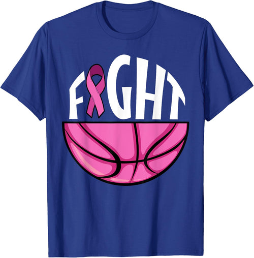 Breast Cancer Awareness Pink Ribbon Basketball Team Support