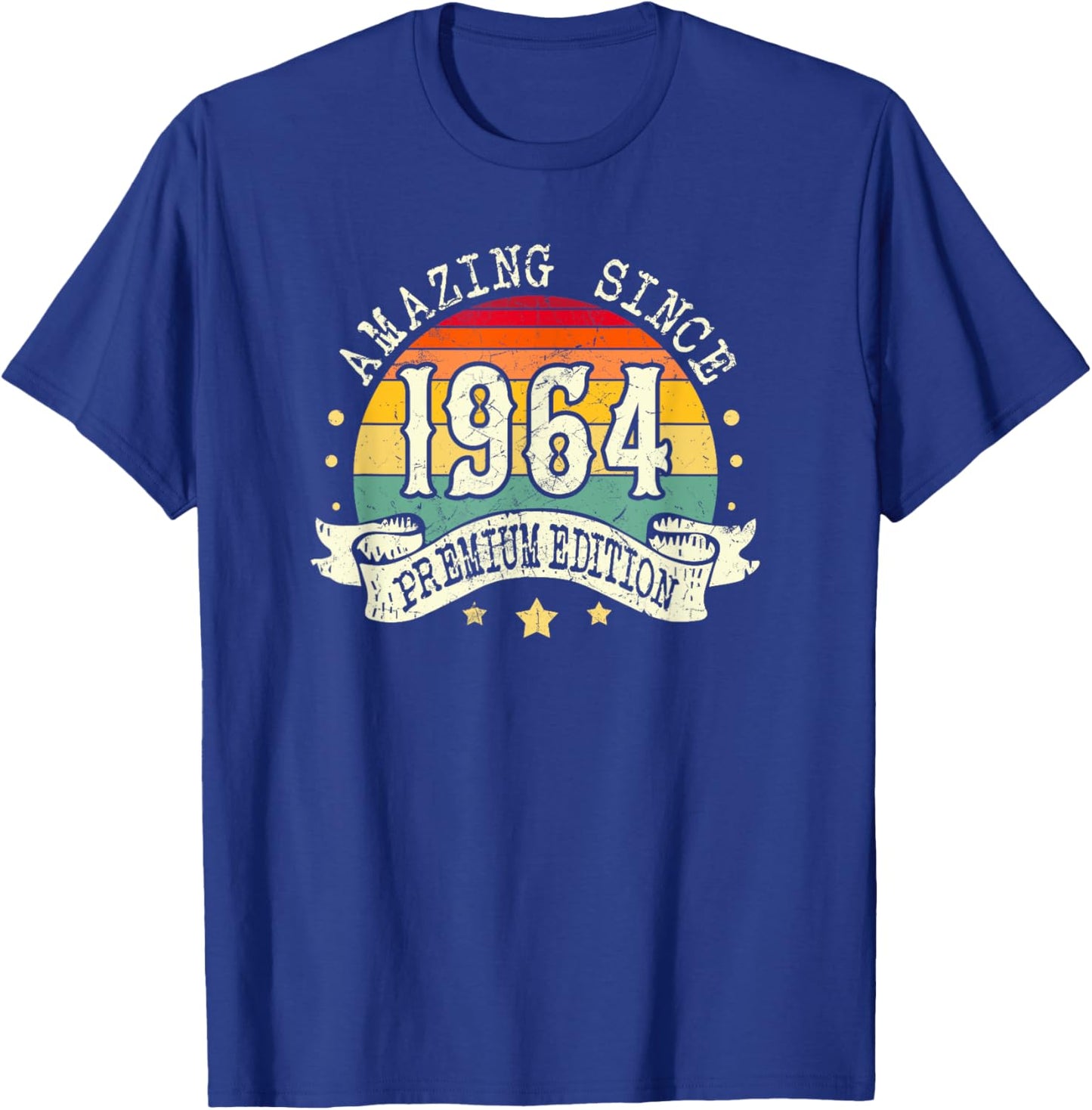 1964 Birthday Amazing Premium Edition Born In 1964 Birthday T-Shirt - T-Shirt | Royal