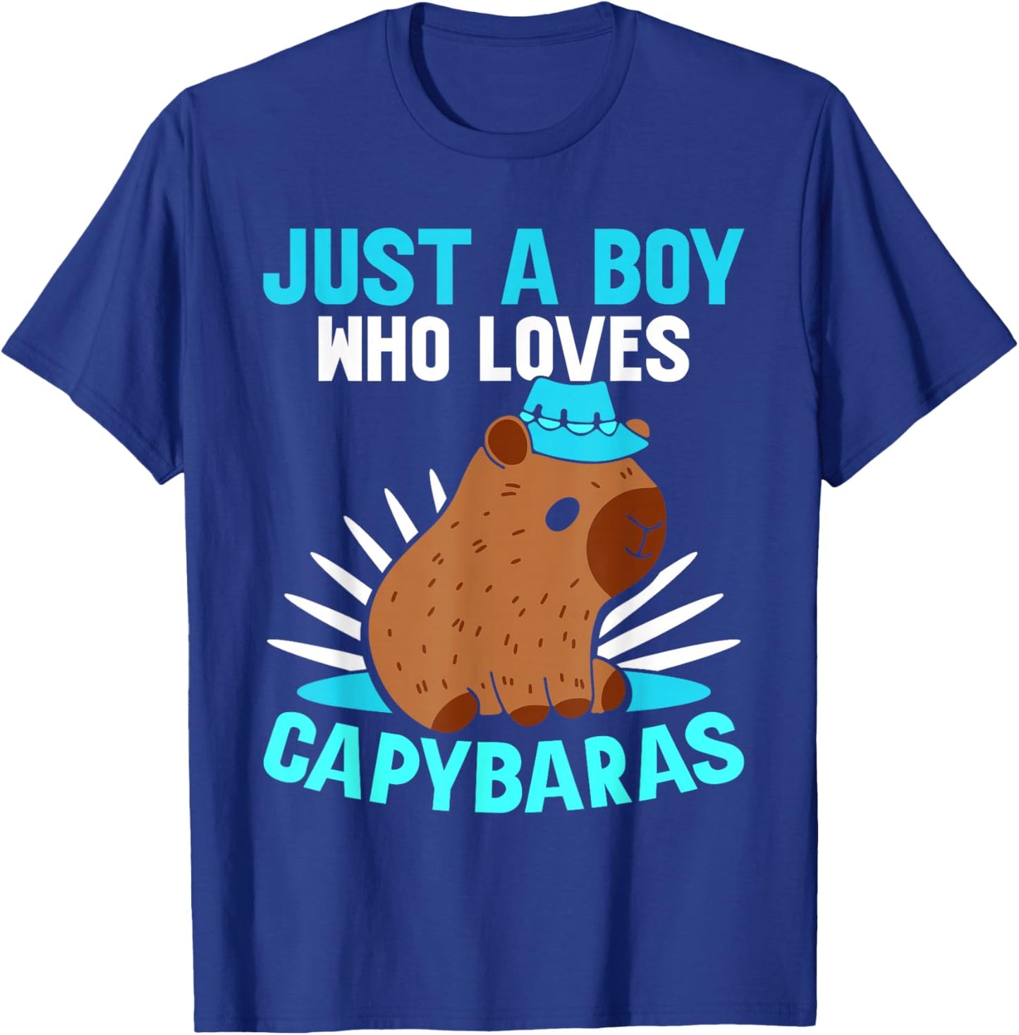 Just A Boy Who Loves Capybaras Lover Capybara Rodent Animal T-Shirt - T-Shirt | Royal