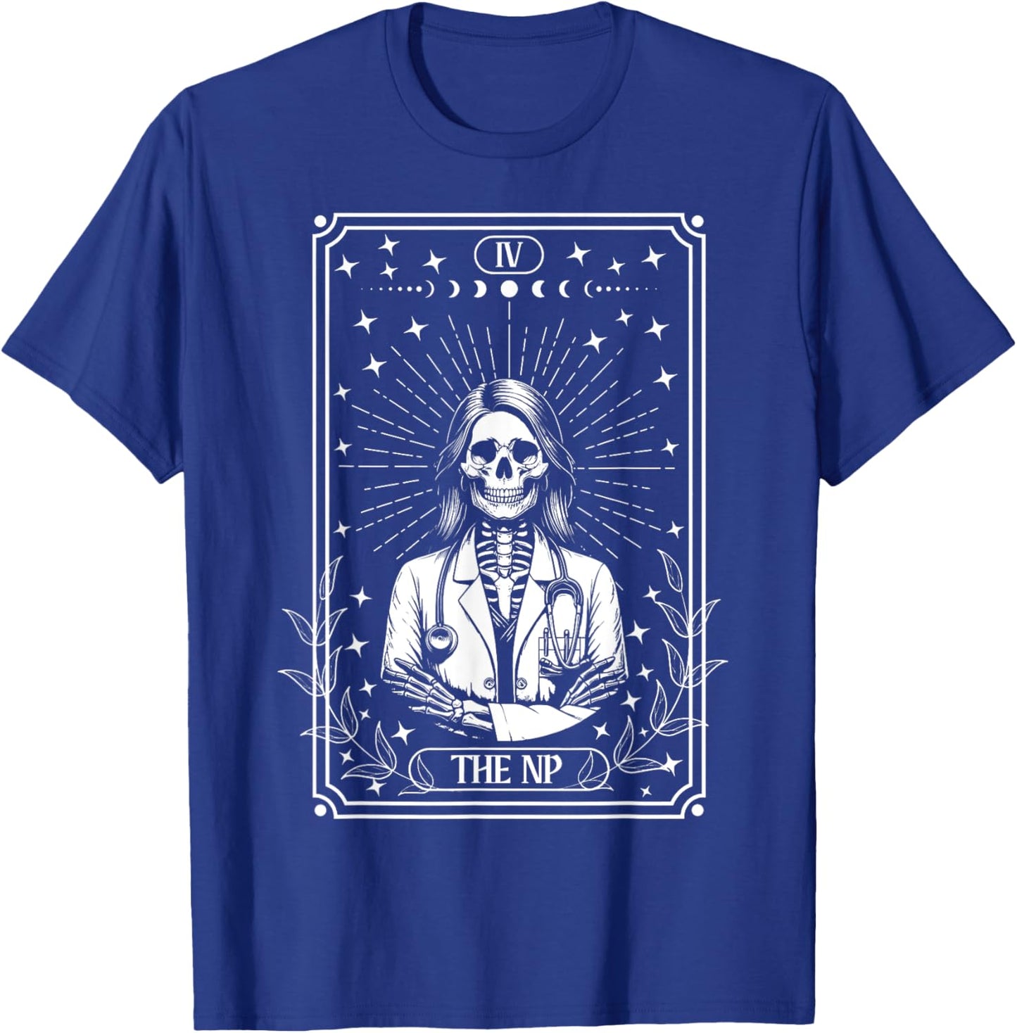 The Nurse Practitioner Tarot Card Skeleton NP RN Registered T-Shirt - T-Shirt | Royal