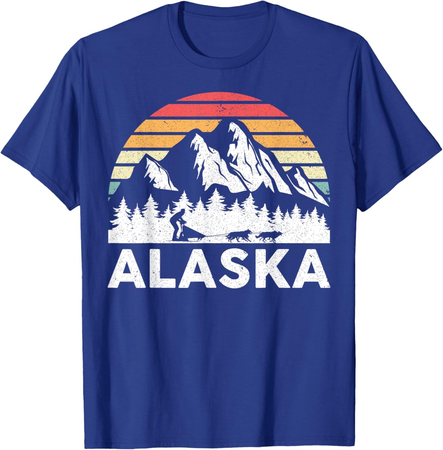 Alaska - Dog Sledding Mush Husky sled dogs Mushing Musher T-Shirt - T-Shirt | Royal