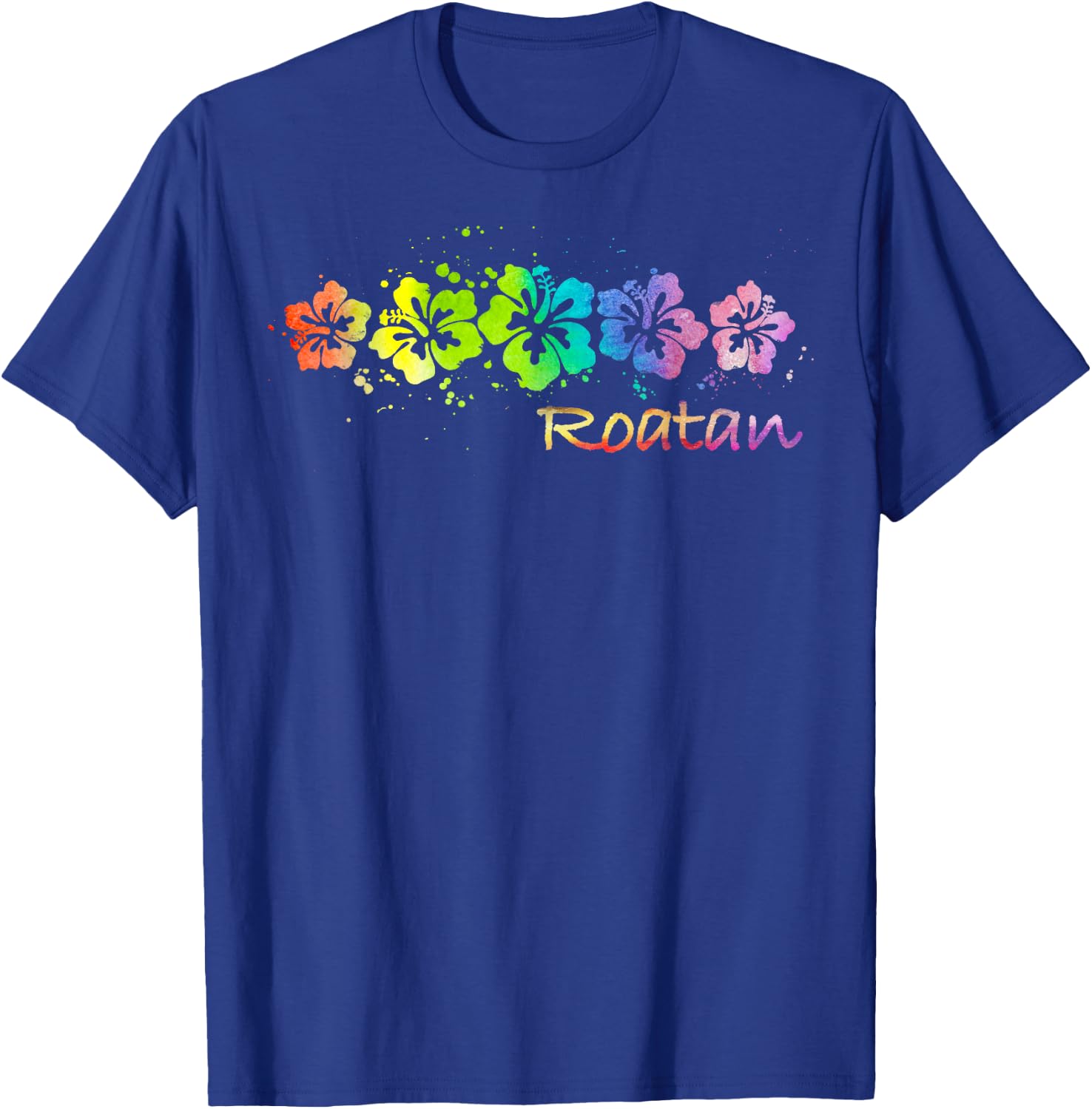 Roatan Watercolor Beach & Surf Women Girls Kids T-Shirt - T-Shirt | Royal